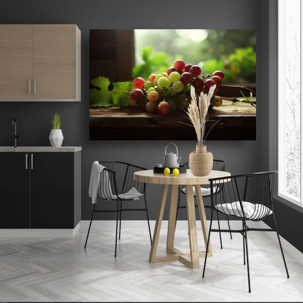 Stilleven met groene druiven canvas