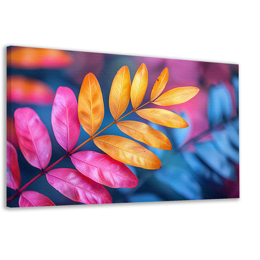 Minimalistisch Blad op Tak canvas