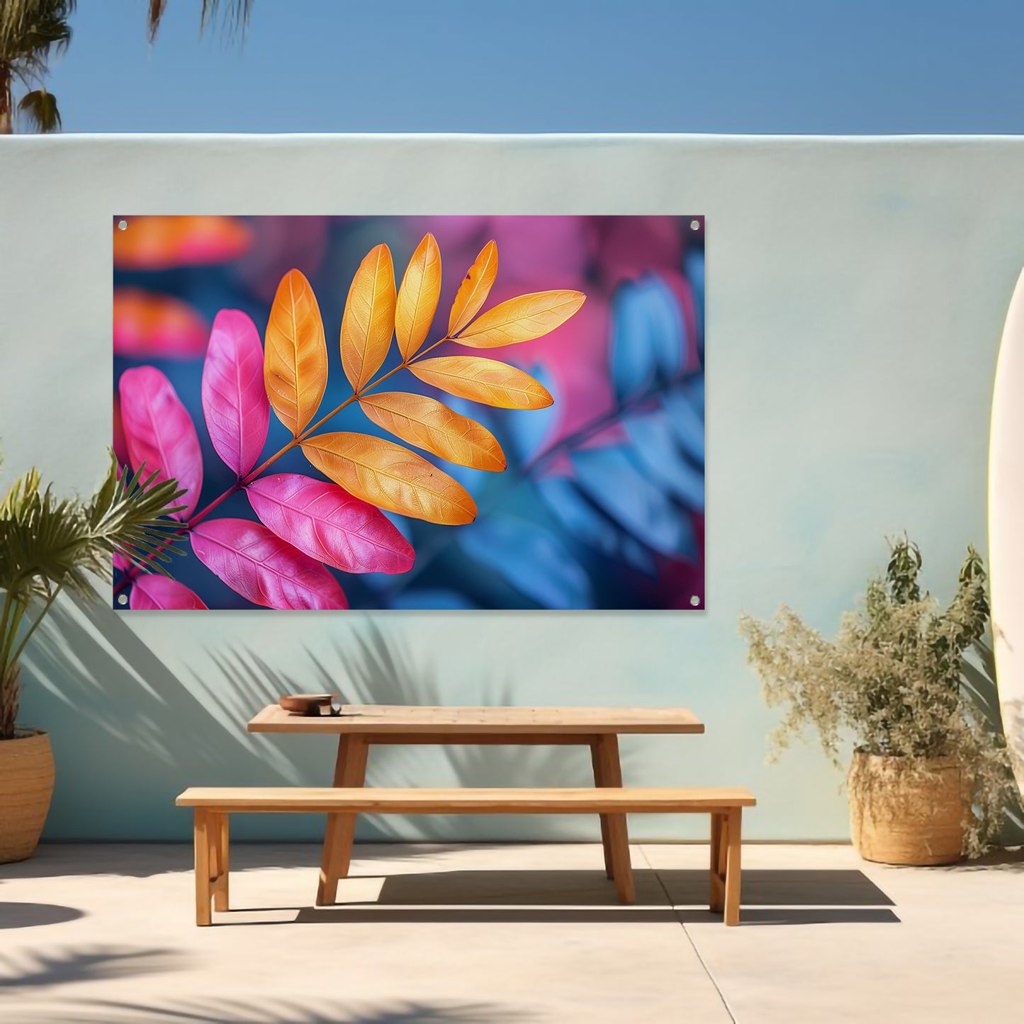 Minimalistisch Blad op Tak tuinposter