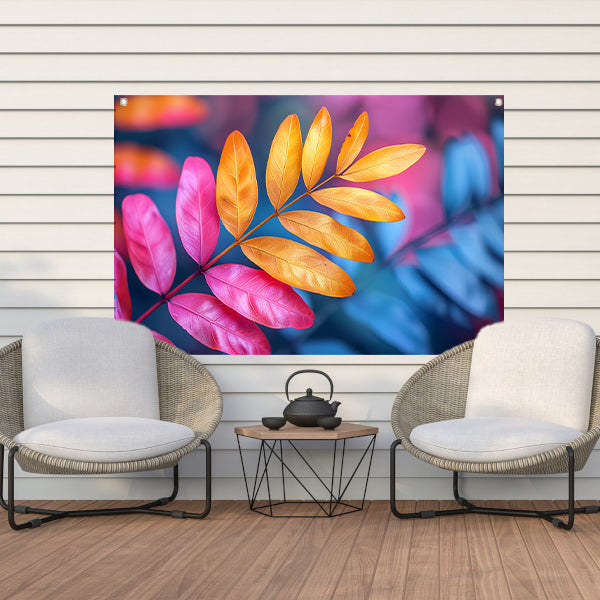 Minimalistisch Blad op Tak tuinposter