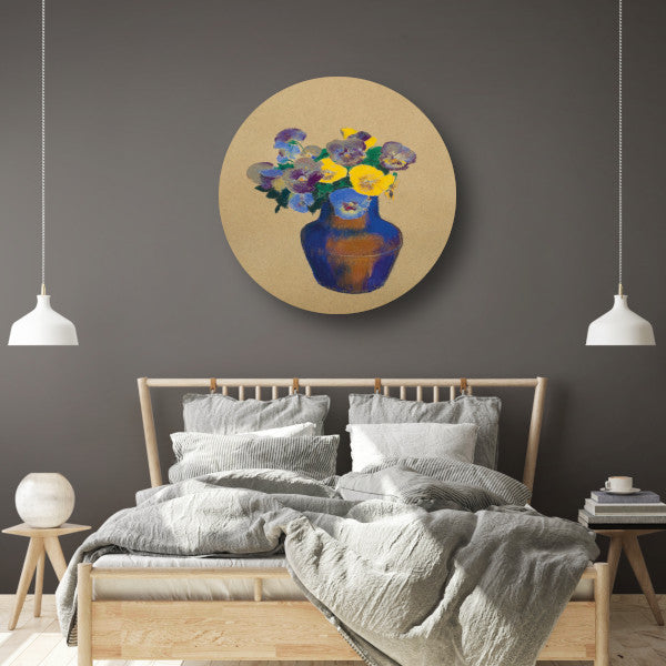 Gedachten - Odilon Redon aluminium muurcirkel