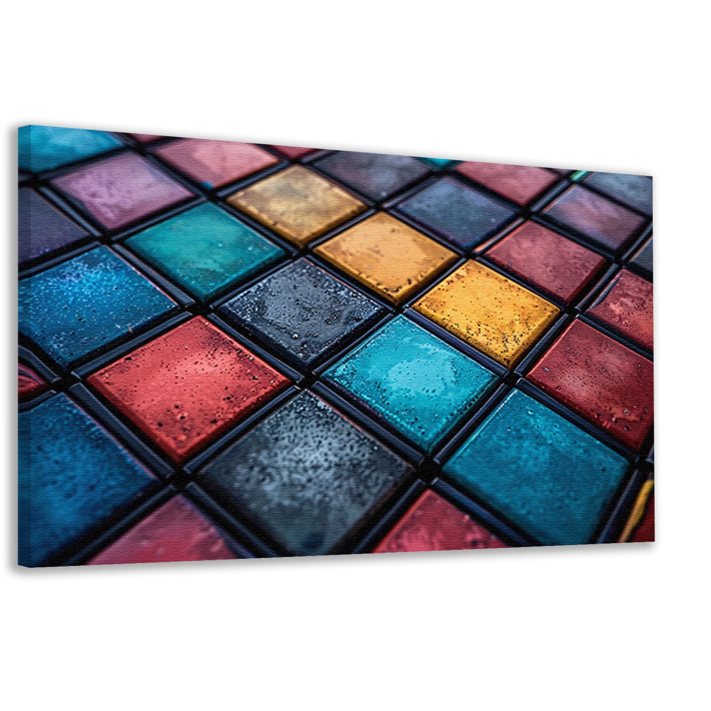 Abstract Tegels Muurdecoratie canvas