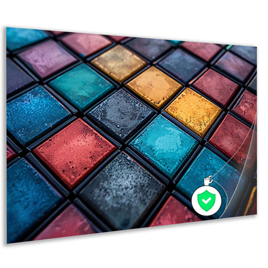 Abstract Tegels Muurdecoratie poster