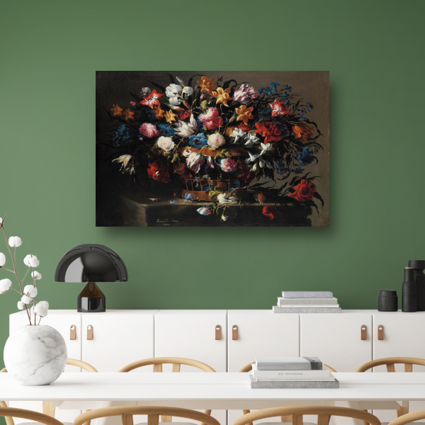 Kleine mand met bloemen - Juan de Arellano poster