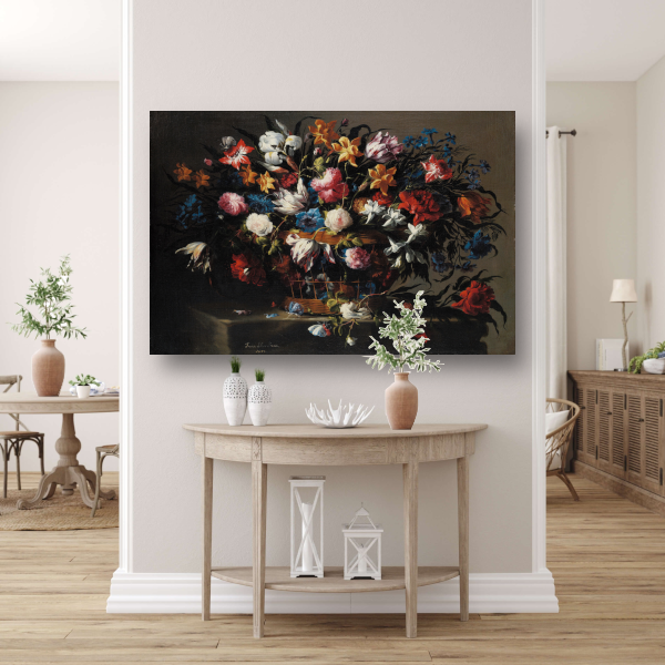 Kleine mand met bloemen - Juan de Arellano poster