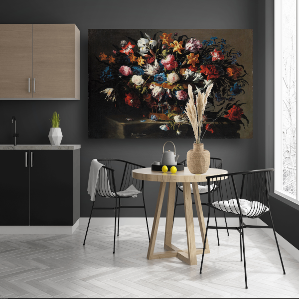 Kleine mand met bloemen - Juan de Arellano poster