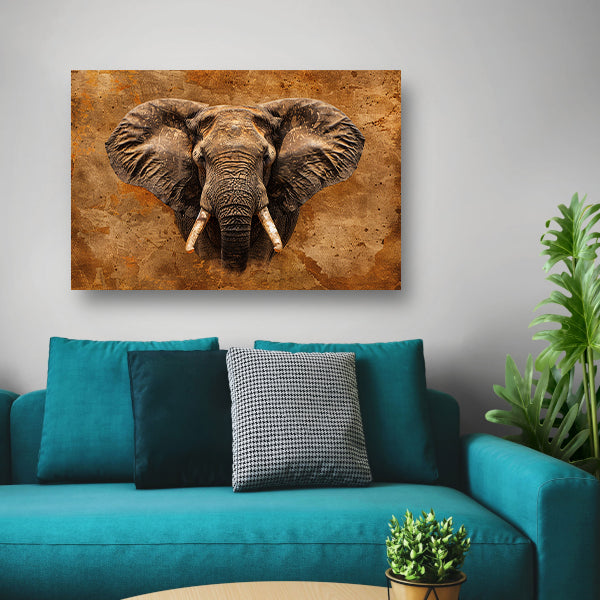 Indrukwekkend portret van een Afrikaanse olifant poster