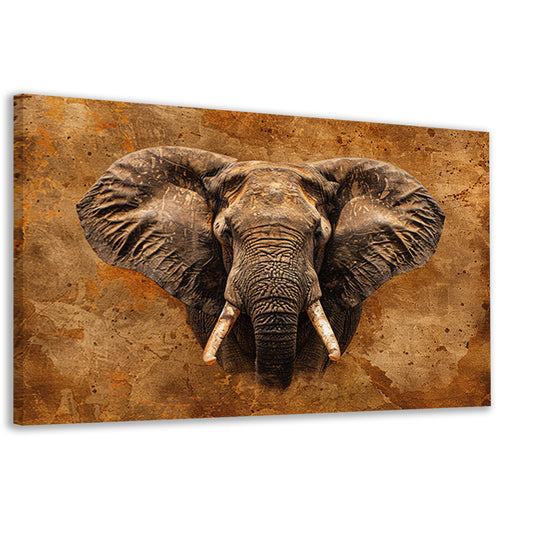 Indrukwekkend portret van een Afrikaanse olifant canvas