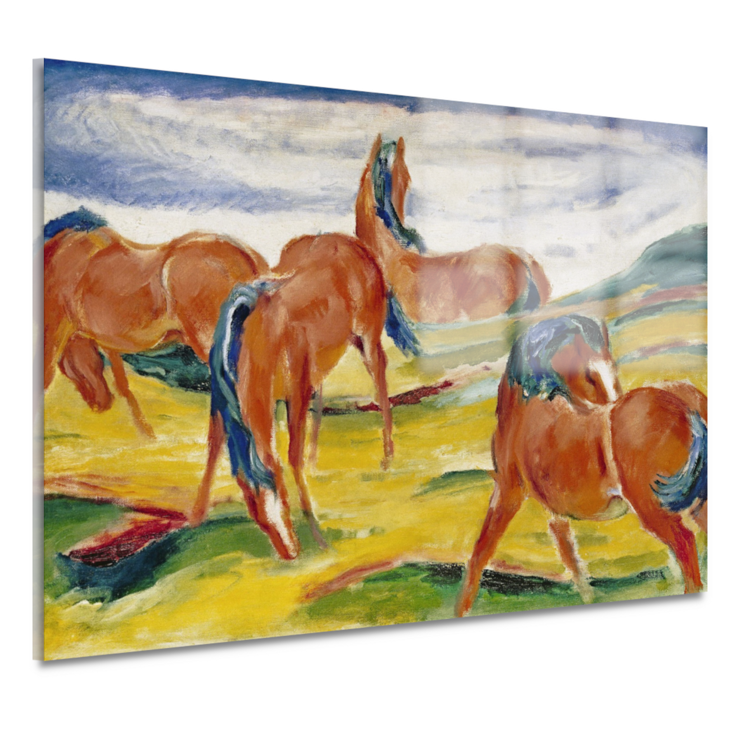Grazende Paarden III - Franz Marc acrylglas