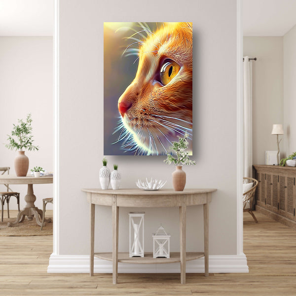 Prachtige hyperrealistische schildering van een kat poster