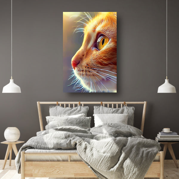 Prachtige hyperrealistische schildering van een kat poster