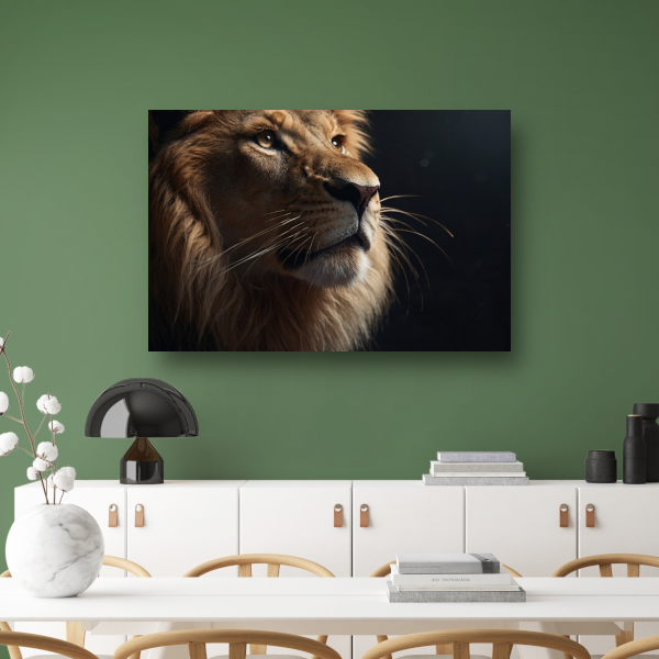 Gouden Blik van de Koning der Dieren canvas met baklijst
