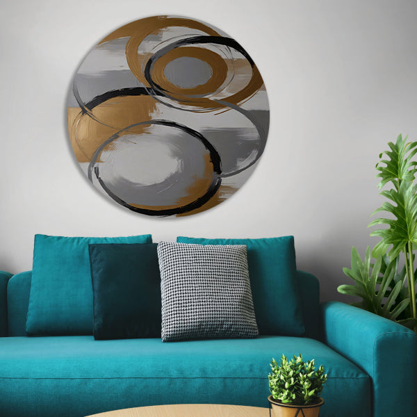 Abstracte compositie van monochrome cirkels forex muurcirkel