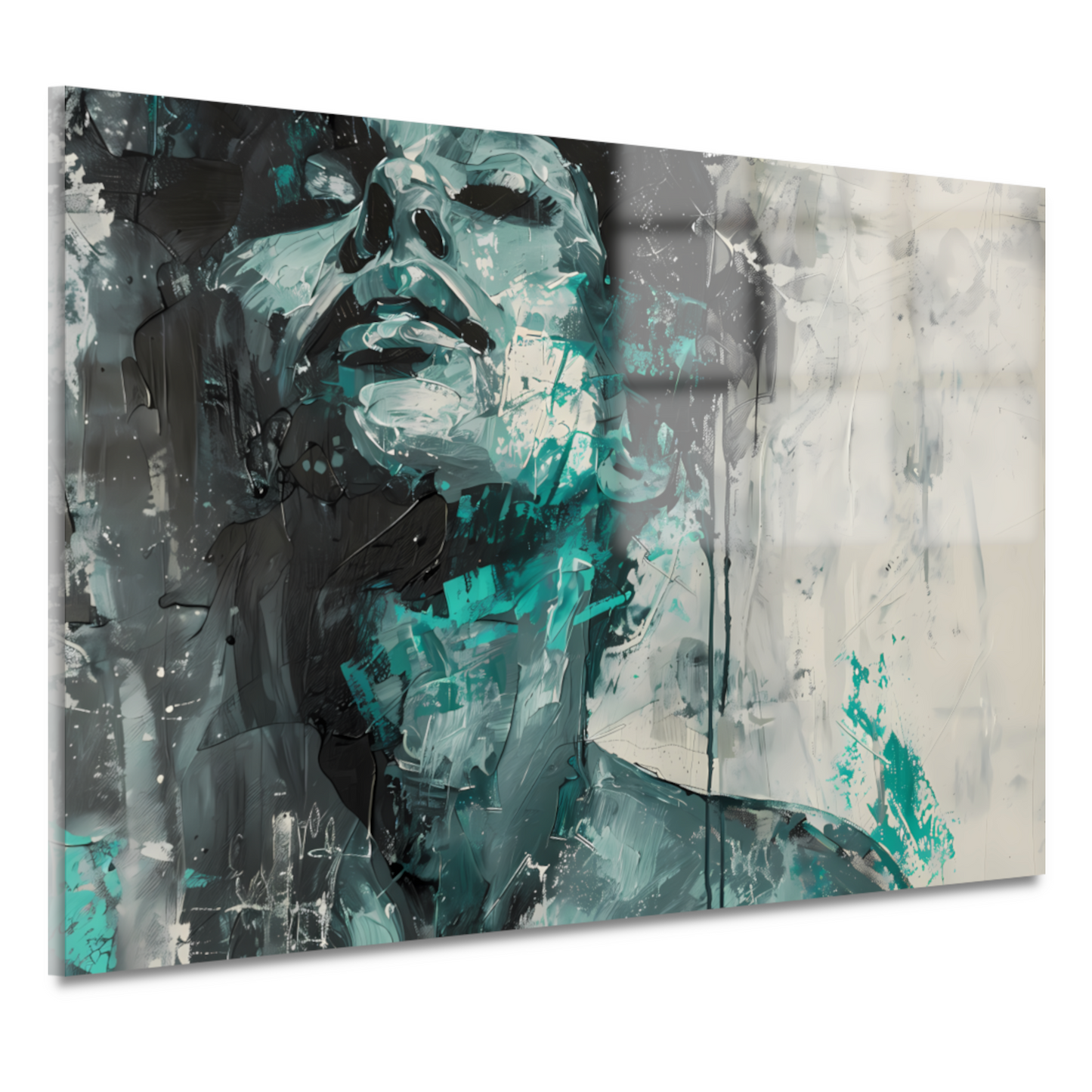 Turquoise Emotie Abstracte Dynamiek acrylglas