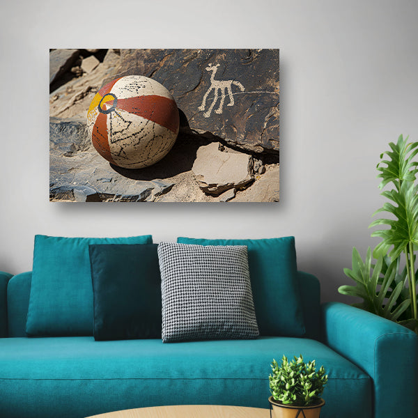Minimalistische stenenbal canvas