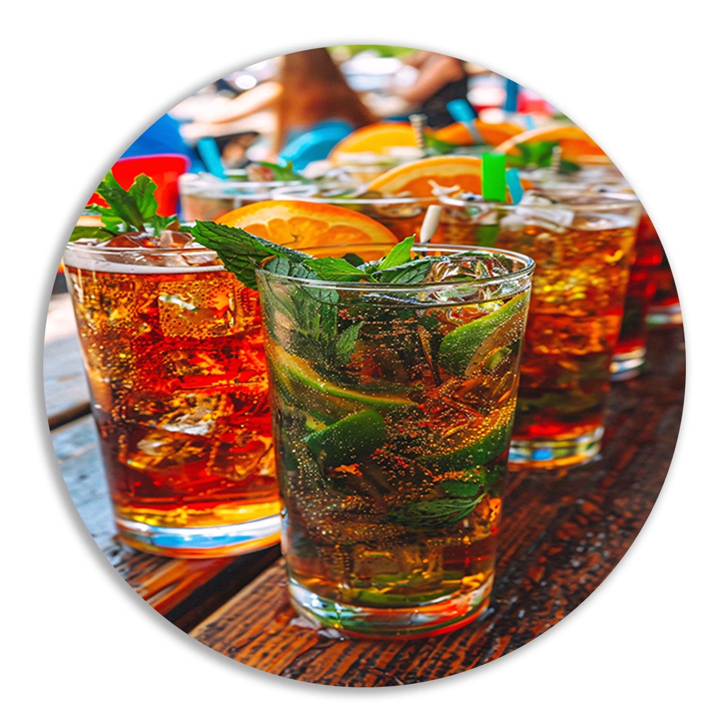 Levendige Cocktails op een Zomerse Dag forex muurcirkel