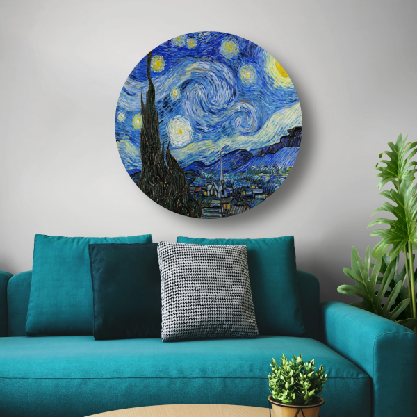 Sterrennacht - Vincent van Gogh forex muurcirkel
