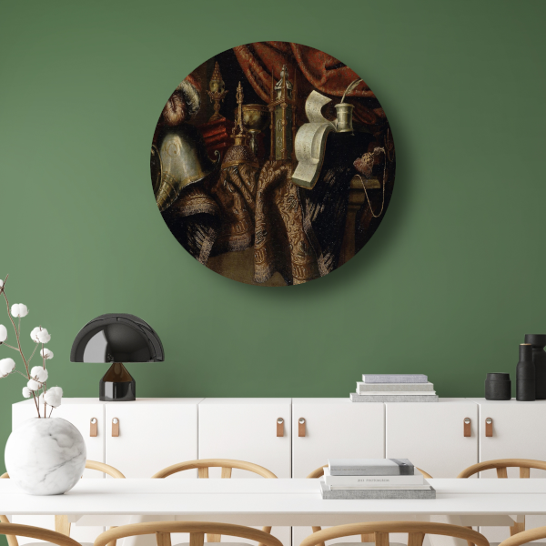 Stilleven met helm - Francesco Maltese forex muurcirkel
