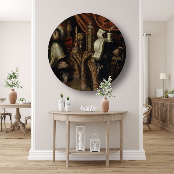 Stilleven met helm - Francesco Maltese forex muurcirkel