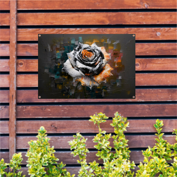 Kleurrijke Abstractie van een Roos tuinposter