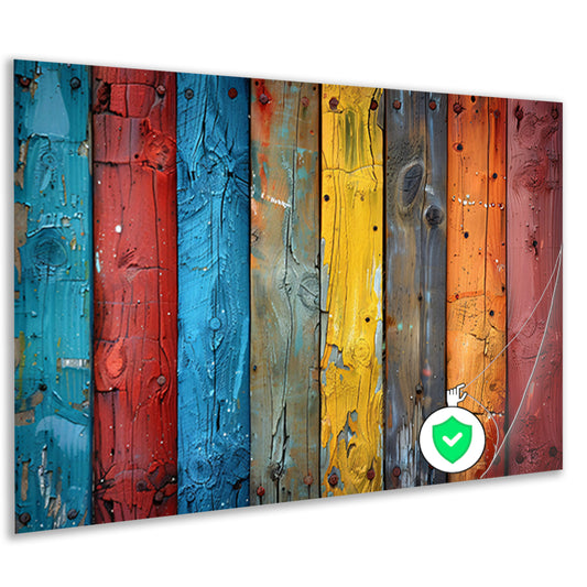 Minimalistisch gekleurde lijnen poster