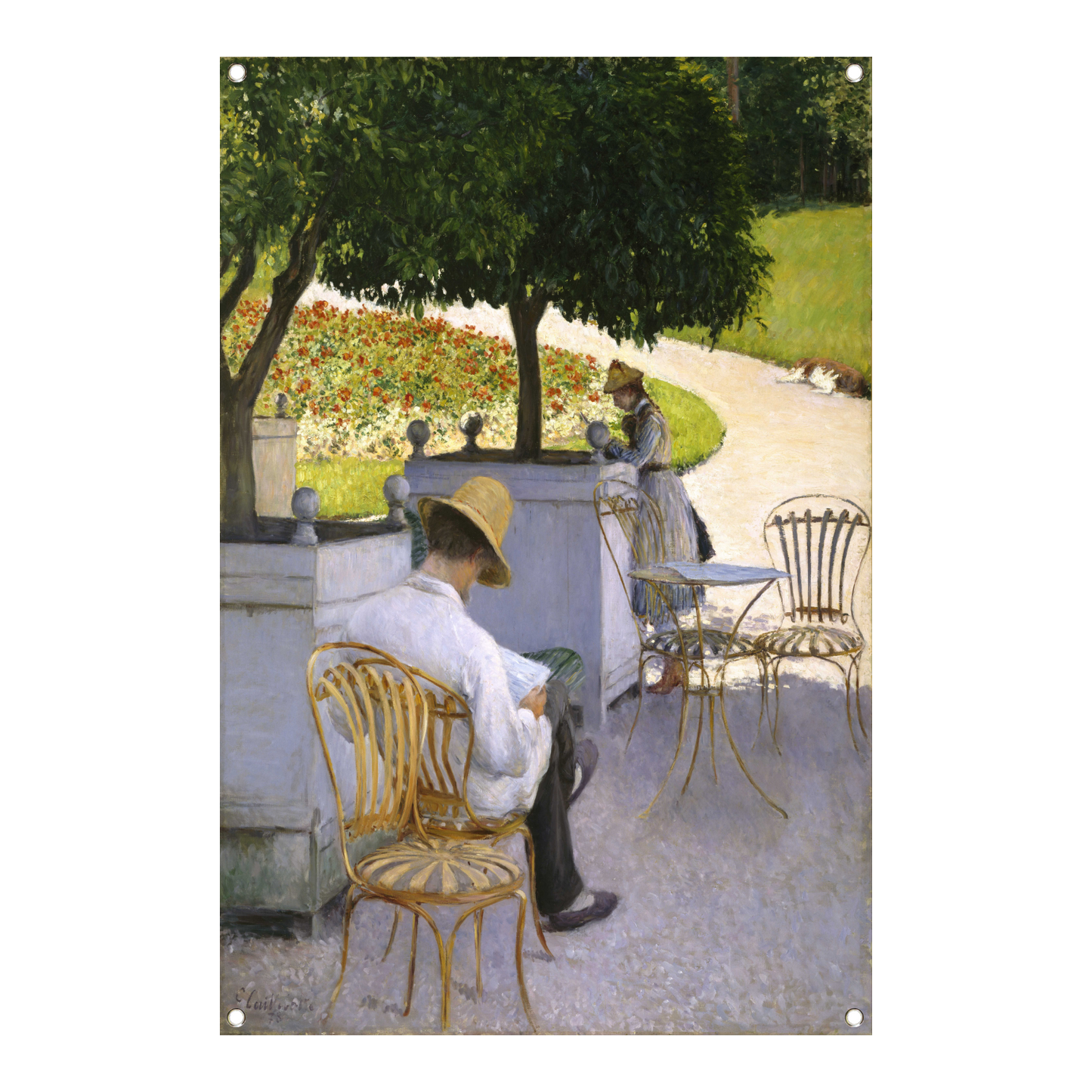 De sinaasappelbomen - Gustave Caillebotte tuinposter