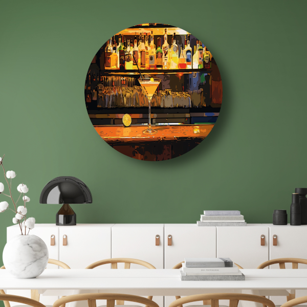 Minimalistische Martini forex muurcirkel