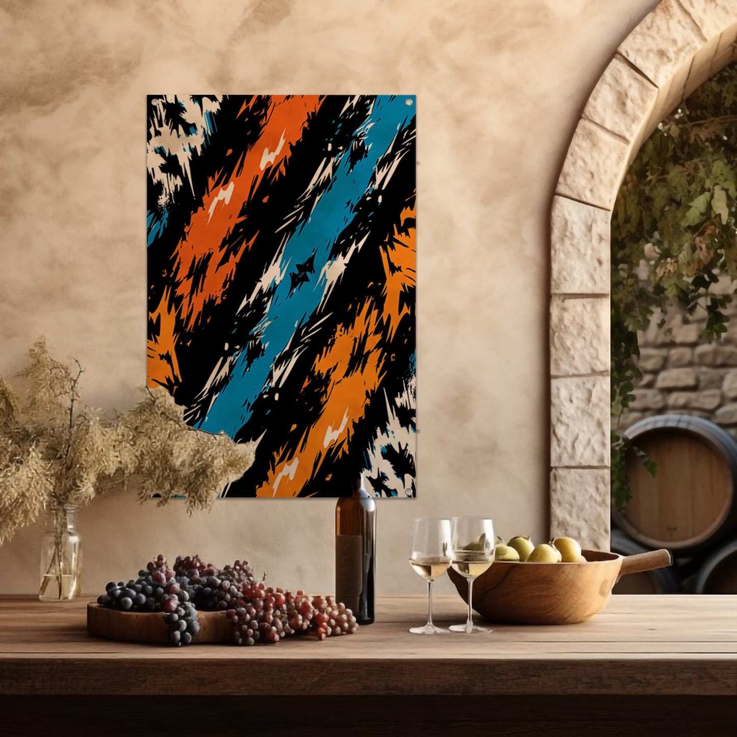 Abstract met Levendige Kleuren tuinposter