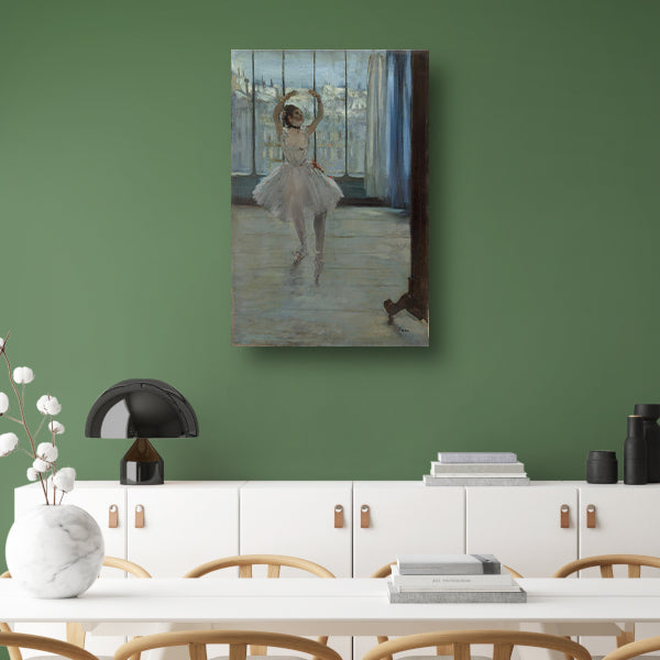 Danser poseren voor een fotograaf - Edgar Degas poster