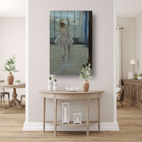 Danser poseren voor een fotograaf - Edgar Degas poster