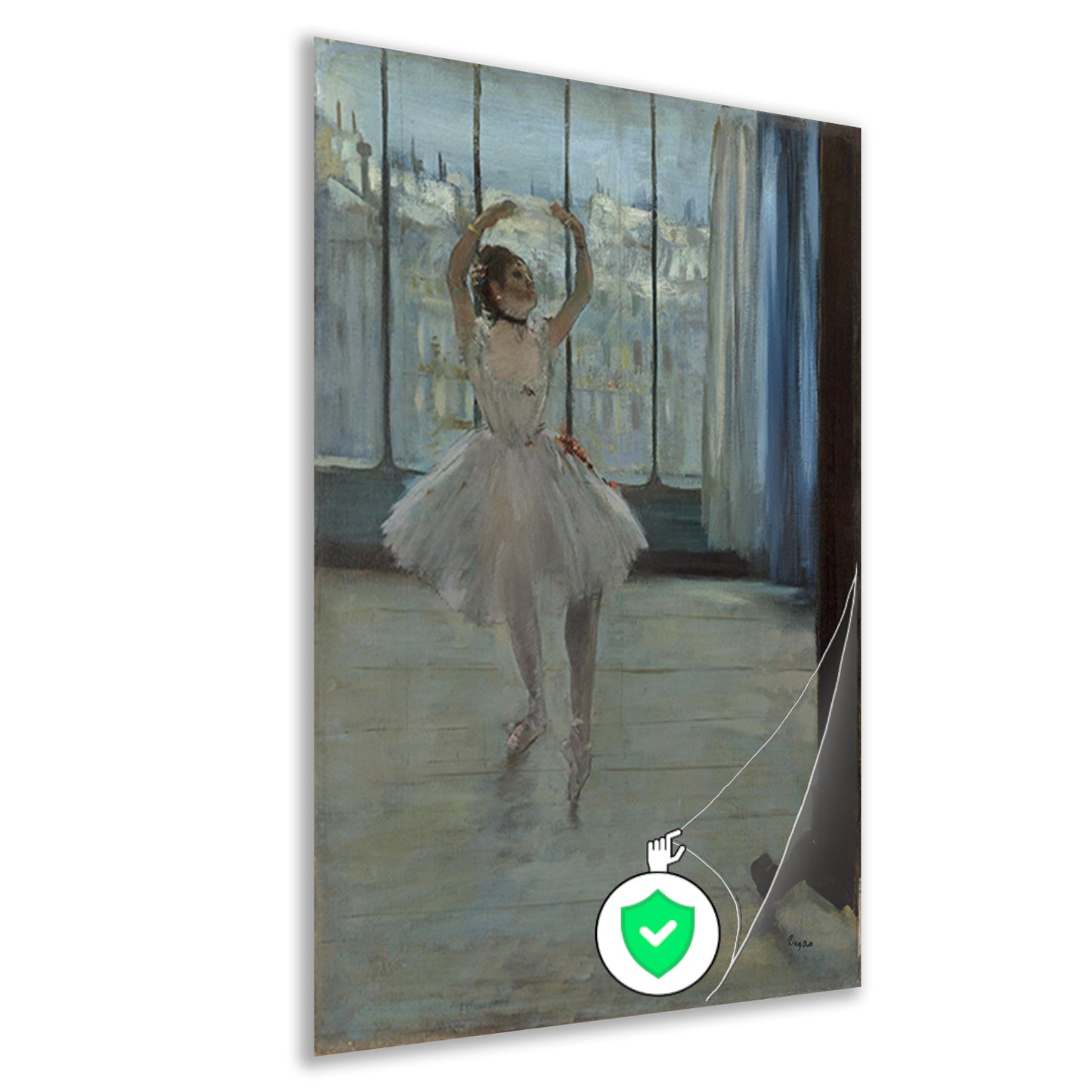 Danser poseren voor een fotograaf - Edgar Degas poster