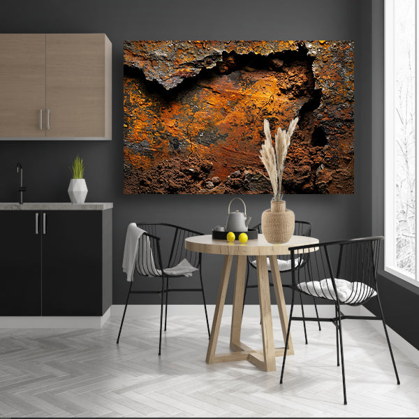 Roestige textuur met barsten en detailsposter