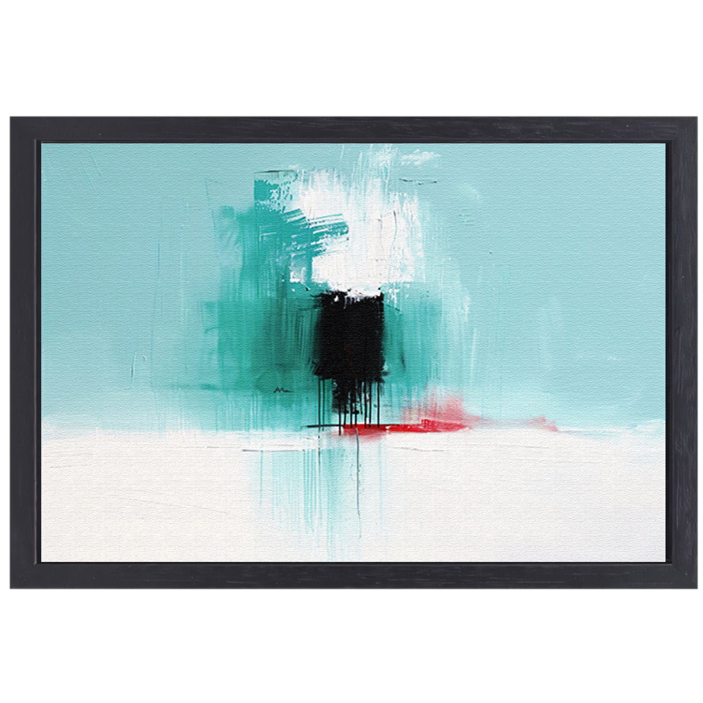 Abstract expressief schilderij met levendige kleuren canvas met baklijst