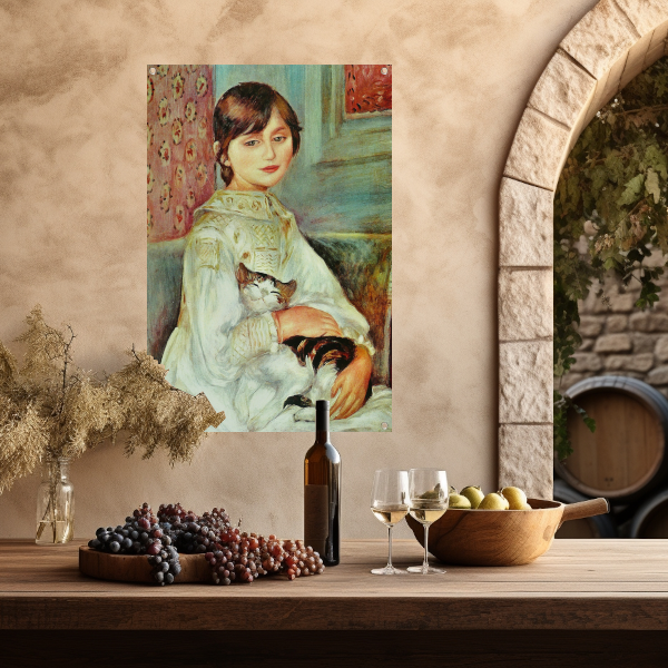 Julie Manet with Cat - Pierre-Auguste Renoir tuinposter