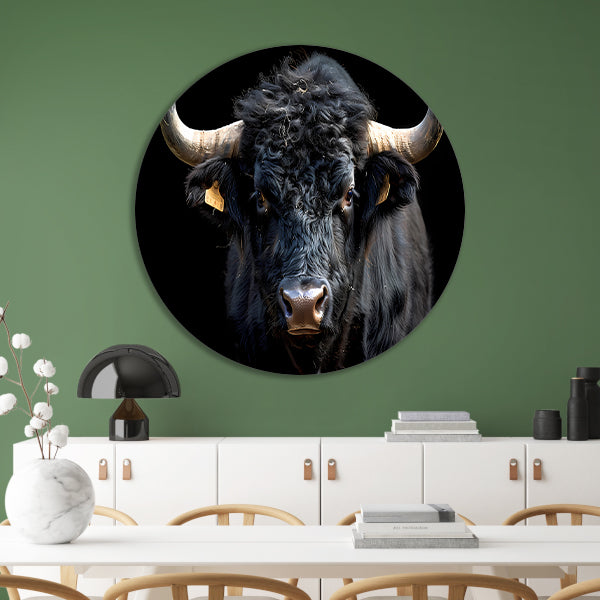 Stier met krachtige hoorns forex muurcirkel