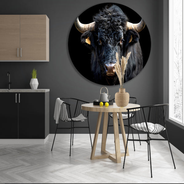 Stier met krachtige hoorns forex muurcirkel
