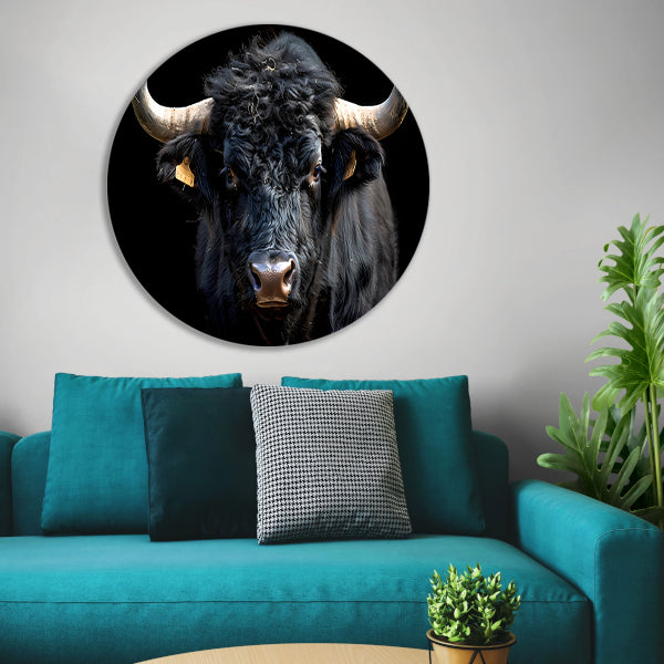 Stier met krachtige hoorns forex muurcirkel