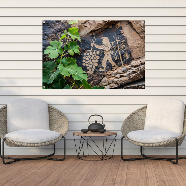 Klassieke Druivenoogst tuinposter