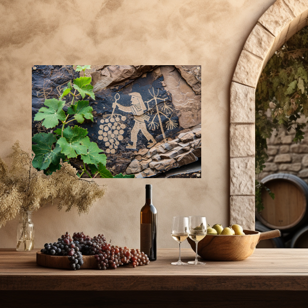 Klassieke Druivenoogst tuinposter