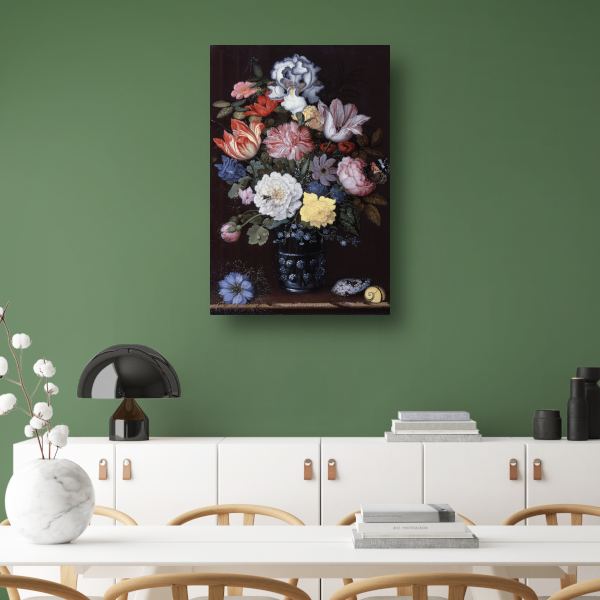 Bloemenstilleven met schelpen - Balthasar van der Ast poster