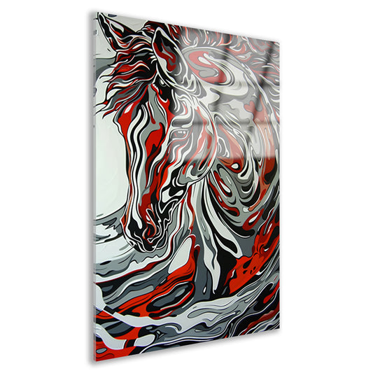 Abstract modern schilderij van een zebra acrylglas