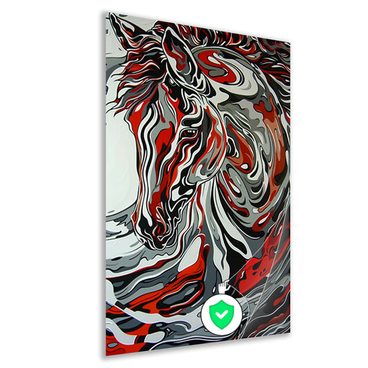 Abstract modern schilderij van een zebra poster