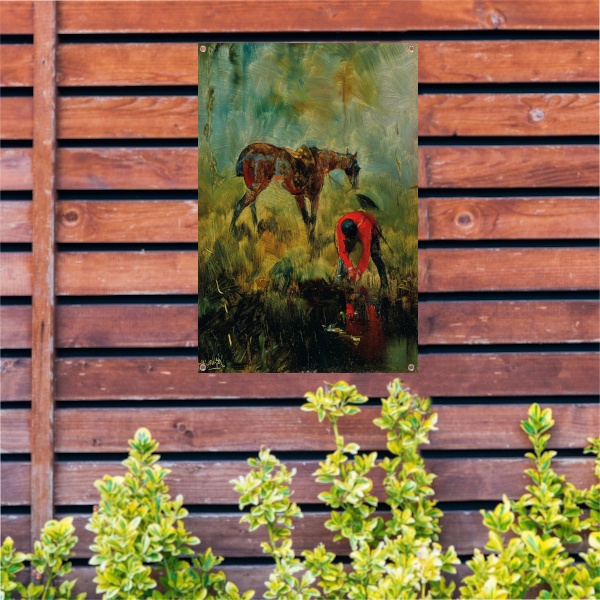 Jachtpaard met honden - Henri de Toulouse-Lautrec tuinposter