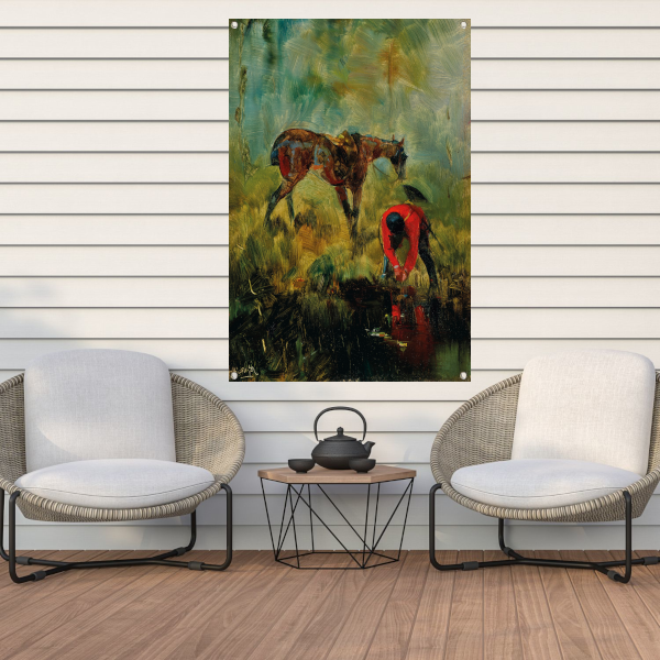 Jachtpaard met honden - Henri de Toulouse-Lautrec tuinposter