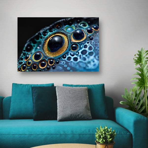 Kleurrijk abstract oog met patronen canvas