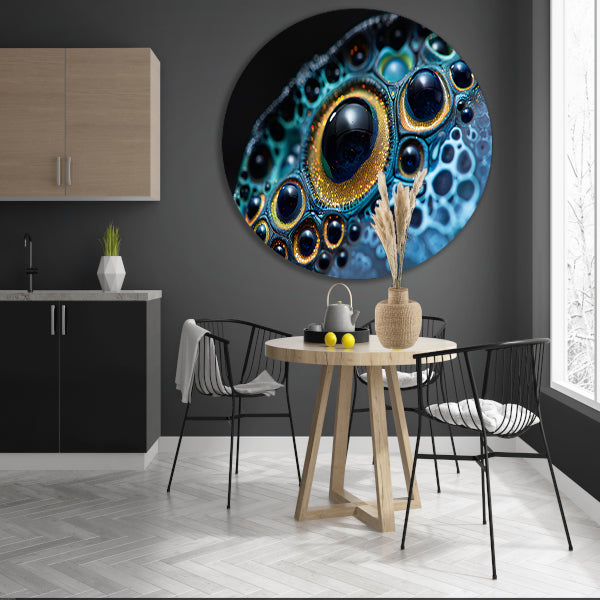 Kleurrijk abstract oog met patronen forex muurcirkel