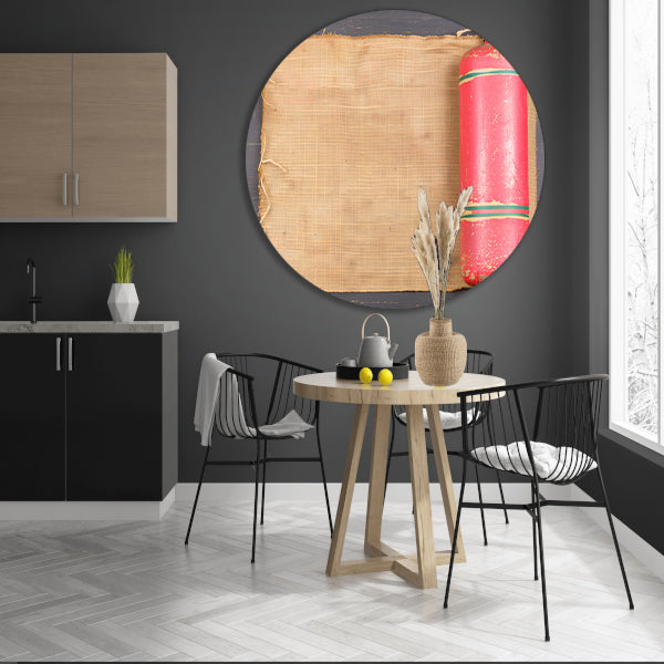 Vintage vuurblusser met verweerd doek forex muurcirkel