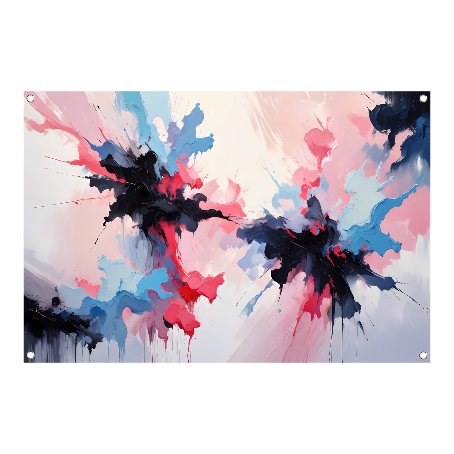 Dynamische abstracte explosie van kleur tuinposter