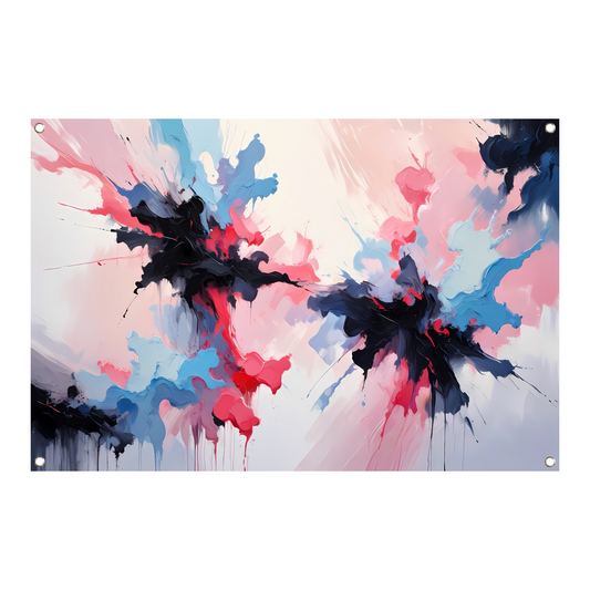 Dynamische abstracte explosie van kleur tuinposter