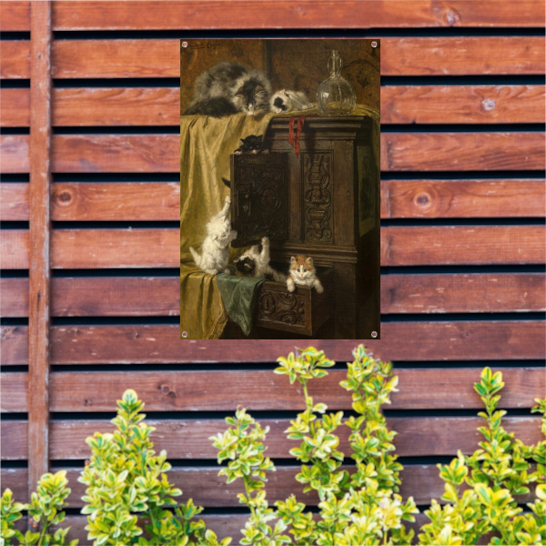Onbescheiden - Henriëtte Ronner-Knip tuinposter